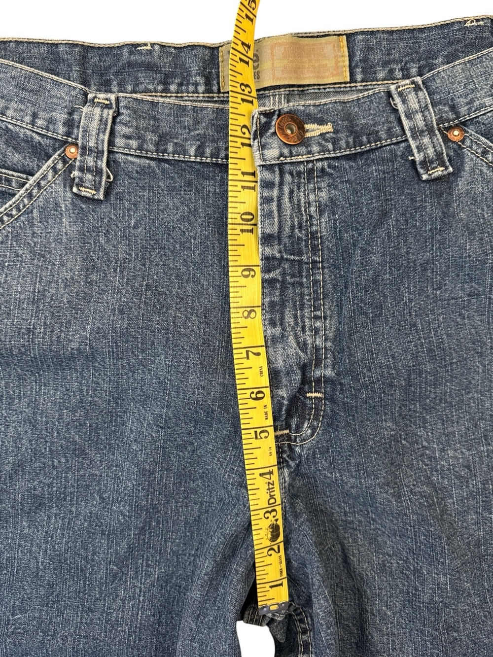 Lee Dungarees Carpenter Jean Shorts 38L Y2K Baggy Skater Fits 36x12 Medium Blue - Picture 10 of 15